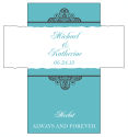 Customized Glamorous Rectangle Wine Wedding Label 3.5x3.75 